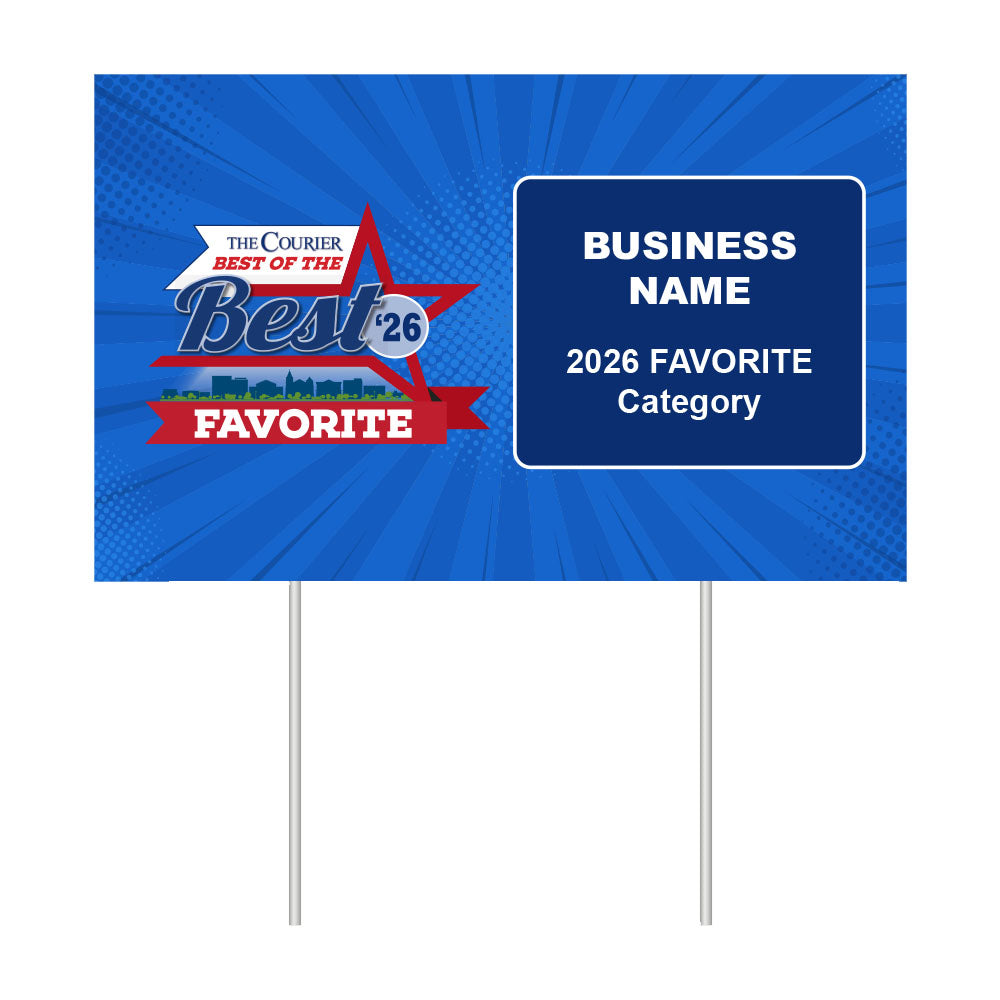 Double-Sided Yard Sign w/ Stake